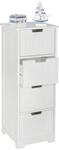 WOHNLING WL5.183 Design Badschrank PATTI Landhaus-Stil Wei&szlig; 30 cm x 30 cm x 83...