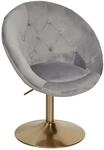 WOHNLING Design Drehsessel WL6.299 Samt grau