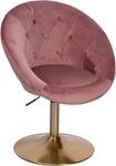 WOHNLING Design Drehsessel WL6.300 Samt rosa