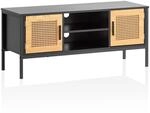 WOHNLING WL6.831 Lowboard Schwarz 110 cm x 40 cm x 48 cm