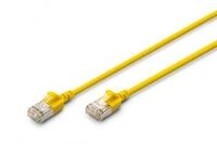 Digitus CAT 6A F-FTP Slim Patchkabel, 5m, Gelb