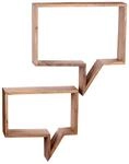 WOHNLING WL1.530 Wandregale MUMBAI (2er Set) Massiv-Holz Akazie 50 cm x 13 cm x 65 cm