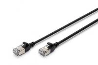 Digitus CAT 6A F-FTP Slim Patchkabel, 0,5m, Schwarz