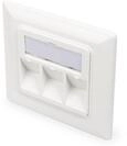 Digitus Leerdose f&uuml;r Keystone Module, Rahmen 80x80 mm + Zentralplatte 50x50 mm