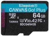 Kingston Canvas Go! Plus Flash-Speicherkarte - 64 GB