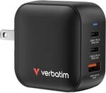 verbatim 70W USB-A, 2x USB-C Mini GaN Ladeger&auml;t, schwarz