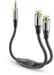 Sonero 3,5mm auf 2x Cinch Audio Adapter Kabel 0,25m