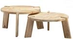 WOHNLING WL6.344 Design Couchtisch (2er Set) Mango 53 cm x 53 cm x 32 cm