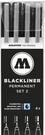 MOLOTOW Blackliner Fineliner-Set 0.6 + 0.5 + 0.7 + 1.0 mm Schwarz