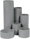 M&M Schreibtisch-Boy Stiftehalter 12,9 x 13,9 x 14,7 cm grigio (hellgrau)