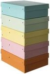 FALKEN PURE Aufbewahrungsbox 1250 Blatt pastellorange, pastellblau, pastellrosa,