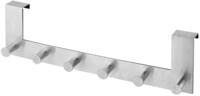 T&uuml;rgarderobe mit 6 Haken edelstahl silber