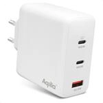 Aqiila&reg; CHARGEBIRD 120W USB-A, 2x USB-C Ladeadapter W4, wei&szlig;