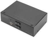 Digitus KVM Switch, 2x1 DP, DP Out,USB