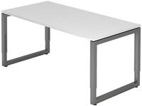 HAMMERBACHER h&ouml;henverstellbarer Schreibtisch VRS16/W/G wei&szlig;