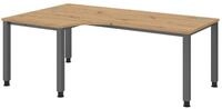HAMMERBACHER VQS82/R/G h&ouml;henverstellbarer Schreibtisch 68,5 - 81 cm Asteiche /
