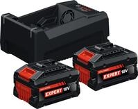 BOSCH Professional Werkzeugakkus mit Schnellladeger&auml;t EXPERT Starter Set 18V Li-Ion