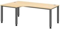 HAMMERBACHER VQS82/3/G h&ouml;henverstellbarer Schreibtisch 68,5 - 81 cm Ahorn / grafit