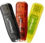 Intenso Rainbow Line 3x 8 GB - schwarz, gelb und rot