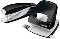 LEITZ Locher und Heftger&auml;te Set schwarz-metallic