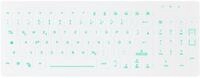 Active Key AK-CB7012 Hygiene Tastatur mit Beleuchtung - QWERTZ Deutsch - Wei&szlig;