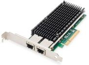 Digitus 2-Port 10 Gigabit Ethernet Netzwerkkarte, RJ45, PCI Express, Intel Chipsatz
