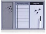 Zeller Whiteboard-Pinnwand 60,0 x 40,0 cm Kork/Whiteboard grau/wei&szlig;