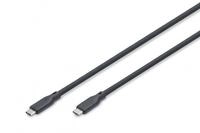 Digitus USB Silikon Kabel, USB 40Gbps, 0,5m, schwarz