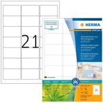 HERMA Etiketten 10727 wei&szlig; 63,5 x 38,1 mm