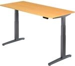 HAMMERBACHER VXBHM19/6/GG elektrisch h&ouml;henverstellbarer Schreibtisch 65,0 - 130,0 cm