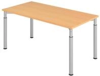 HAMMERBACHER h&ouml;henverstellbarer Schreibtisch VYS16/6/S buche