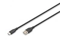 Digitus USB-C Silikon Anschlusskabel, 1m, schwarz