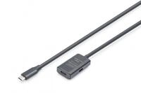 Digitus Aktives USB 3.2 Gen1 5G Verl&auml;ngerungskabel, USB-C - USB-C, 5m