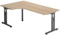 HAMMERBACHER VOS82/E/G h&ouml;henverstellbarer Schreibtisch 65 - 85 cm Eiche /...