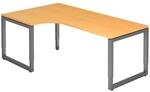 HAMMERBACHER VRS82/6/G h&ouml;henverstellbarer Schreibtisch 65 - 85 cm buche / anthrazit