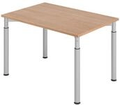 HAMMERBACHER h&ouml;henverstellbarer Schreibtisch VYS12/N/S nussbaum