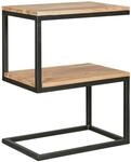 WOHNLING WL5.208 Beistelltisch AKOLA S-Form Akazie 30 cm x 45 cm x 60 cm