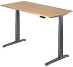 HAMMERBACHER VXBHM16/E/GG elektrisch h&ouml;henverstellbarer Schreibtisch 65,0 - 130,0 cm