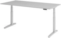 HAMMERBACHER elektrisch h&ouml;henverstellbarer Schreibtisch VXBHM2E/5/SS lichtgrau