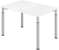 HAMMERBACHER h&ouml;henverstellbarer Schreibtisch VYS12/W/S wei&szlig;