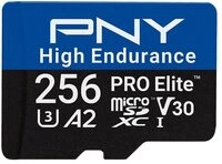 PNY PRO Elite High Endurance microSDXC UHS-I Speicherkarte 256 GB mit SD-Adapter