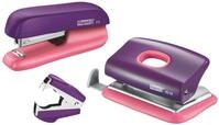 Rapid Locher und Heftger&auml;te Set lila/rosa