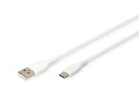 Digitus USB-C Silikon Anschlusskabel, 1m, wei&szlig;