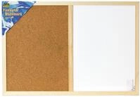Idena Whiteboard-Pinnwand 60,0 x 40,0 cm Kork/Whiteboard braun/wei&szlig;