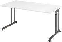 HAMMERBACHER h&ouml;henverstellbarer Schreibtisch VZS16/W/G wei&szlig;