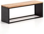 WOHNLING WL6.781 Sitzbank Akazie Massivholz / Steinoptik 120x45x35 cm Flurbank...