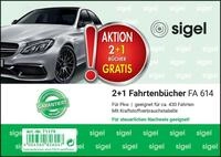 SIGEL Fahrtenbuch, Pkw mit Kraftstoffverbrauch Formularb&uuml;cher FA614 + GRATIS 1 St.