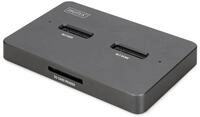Digitus M.2 NVMe + M.2 SATA SSD Docking Station mit SD-Express Kartenleser, USB-C