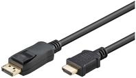 goobay DisplayPort 2.0/HDMI 2.1 Kabel 3,0 m schwarz, 1 St.