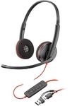 Poly Blackwire 3210 Mono-USB-C-Headset schwarz +USB-C/A-Adapter
